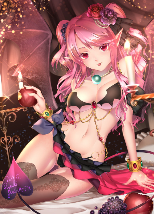 pixiedebauchery:  lewd-lounge:    紅玉    @pinkthesuccubus