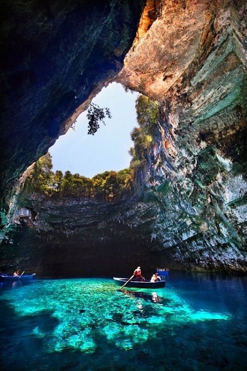 agirlnamedally:  bojrk:  Greece: Melissani cave, Kefalonia  Just sky rocketed to the top of the dream travel list 