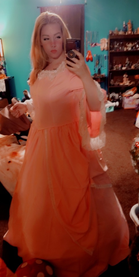 Not my usual content. Got my hands on a plain pink victorian dress. I am going to tailor it and hand dye the bustle ect.