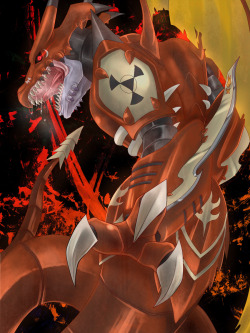 awkwarddigimonphotos:  I look up “Guilmon” on Tumblr and I get part adorable stuff, part nightmare fuel. 