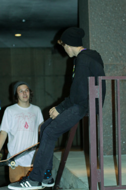 photogenic-ripples:  Brendo and Zach downtown Naperville for a night skate sesh