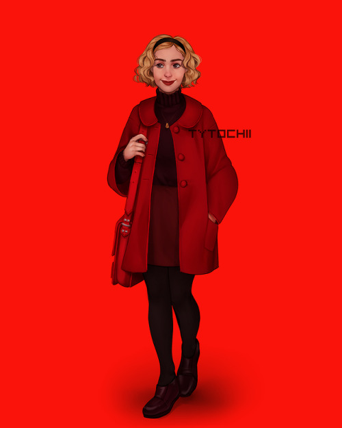 So I’ve finished drawing Sabrina today! Honestly, I love the show so much I have to physically restr