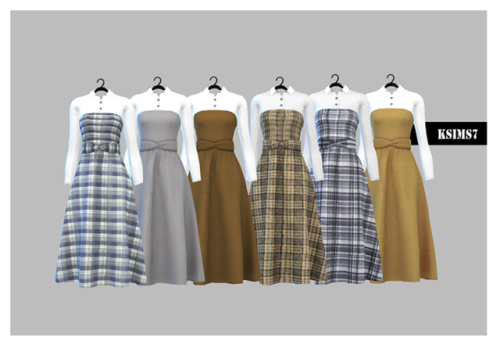 kiru-fav: k-sims-7:  BlouseOverskirt Female 6 designs Some minor issues at the bottom of the dress, 