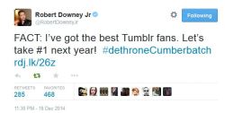 juststark:  #dethroneCumberbatch 