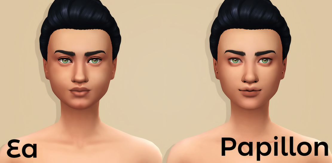 sims 4 default skin replacement maxis match