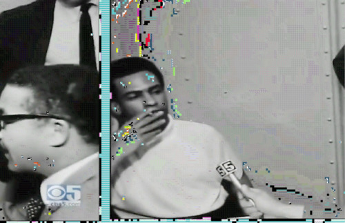 glitchphotography:Huey P. Newton, CBS Interview during his imprisonment in 1968 (01-06) { DXV3 Codec