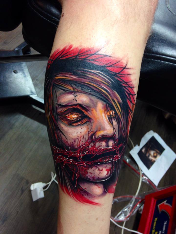 de4thmarks:  slamxcoke:  yourenotmysunshine:  tattoos-now:  My calve piece. Chelsea