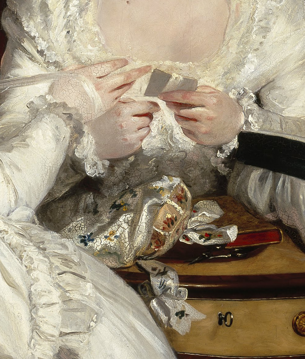 paintingses: The Ladies Waldegrave (details) by Joshua Reynolds (1723-1792) oil on