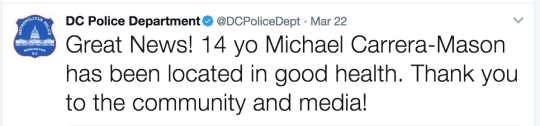 PSA: THERE IS NOT A PLAGUE OF DISAPPEARING CHILDREN IN DC