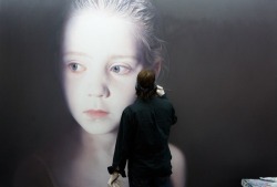 wetheurban:   ART: Hyper Realistic Paintings by Gottfried Helnwein Gottfried Helnwein is one of the most well-known contemporary artists from Vienna, recognized for his hyper-realistic works depticing messages of deep societal issues through children.