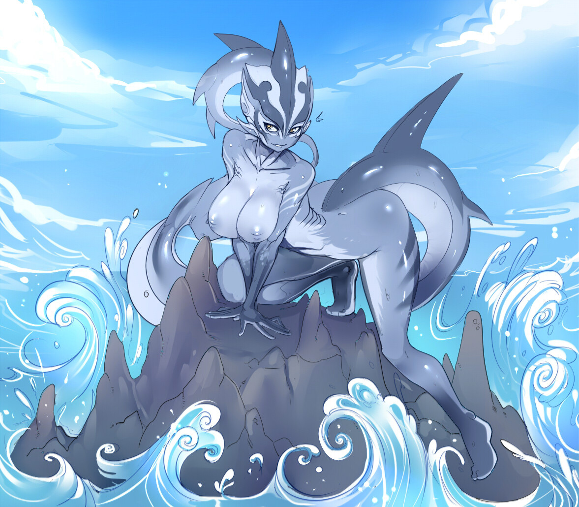 dragondeviant:  Solo Shark Females for systemfailure1  