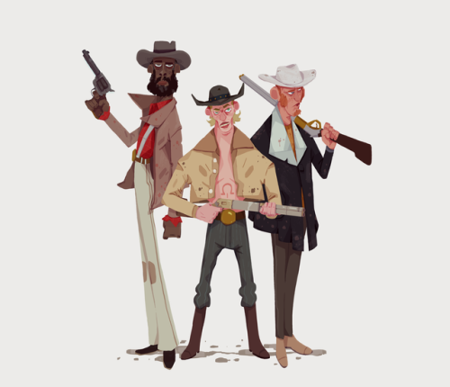 Some cowboys, minding their own business.(Same universe as the sheriff)