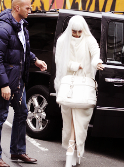  Gaga in New York City earlier today (3.25.14). 