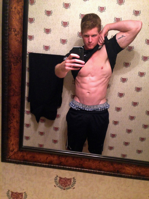 whitemenworship: Sexy ginger hunk It started just once or twice after a good workout but by the end 