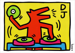 lonequixote:  Keith Haring  DJ   (via @lonequixote​)