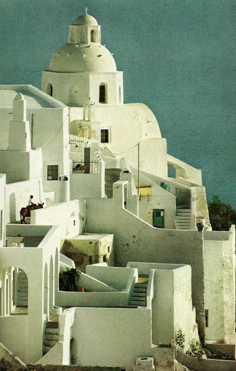 vintagenatgeographic: Buildings on the Greek island of Thera National Geographic | August 1972