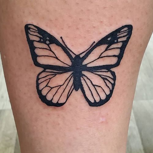 <p>Little butterfly from today at the Phoenix.   Thanks for coming in! <br/>
.<br/>
#ladytattooer #thephoenix #copperphoenix #shelbyvilleindiana #indianapolistattoo #indylocal #do317 #indytattoo #circlecity #waverlycolorco #industryinks #yournewfavoriteink #butterfly #butterflytattoo #blackwork  (at Shelbyville, Indiana)<br/>
<a href="https://www.instagram.com/p/CKH-bPFLhaV/?igshid=jr73vbif1lse">https://www.instagram.com/p/CKH-bPFLhaV/?igshid=jr73vbif1lse</a></p>