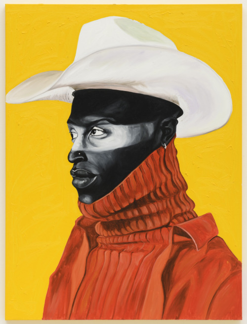 alanspazzaliartist:  Otis Kwame Kye Quaicoe (Ghanaian, b. 1990), Side Profile of David Theodore, 2019. Oil on canvas, 48 x 36 in.