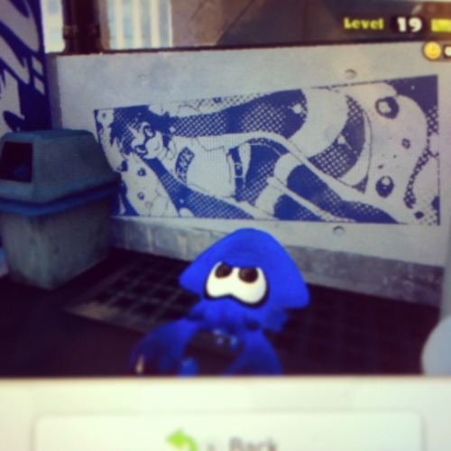 stickysheep:  Someone saw my doodle in splatoon lobby and sent me a screencap of it, pretty neat-o!