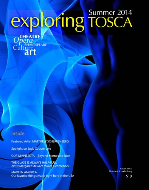 Matthew Scherfenberg is featured in a Twin Cities arts print magazine called Exploring TOSCA (Theatre, Opera, Shakespeare, Culture, Art).   The cover and all the featured photos are of me.   ☺️💖