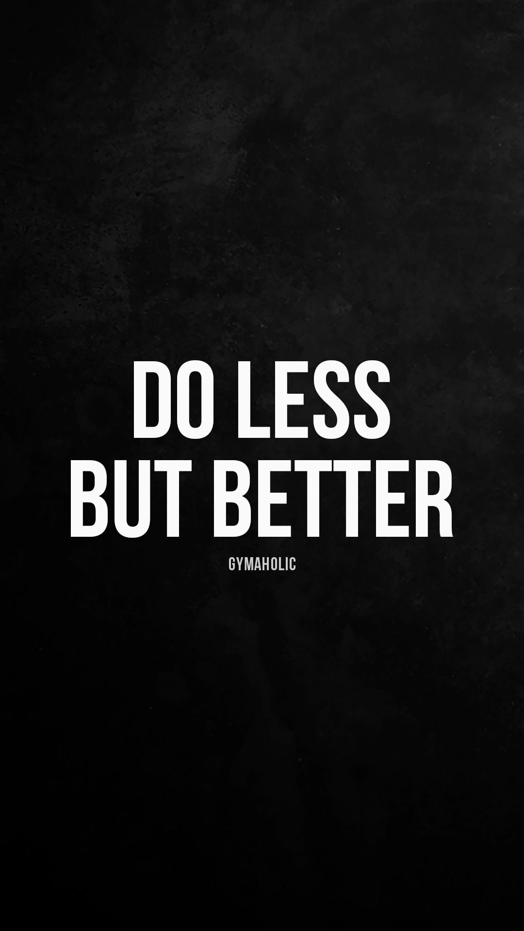 Do less, but better