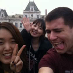 Dalian Russian street with my Korean friends