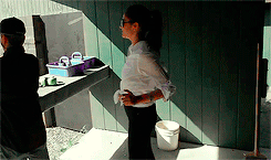 lucyhardin-blog: Gun Training at the Shooting Range ♡ Shay Mitchell