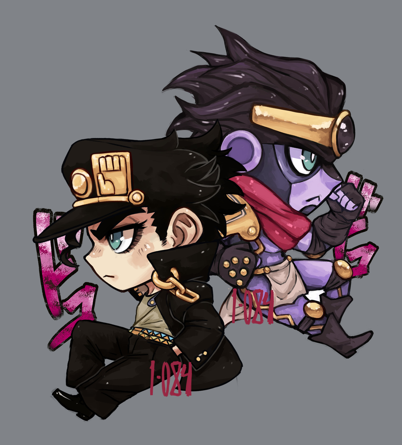 Jotaro Kujo and Star Platinum Chibi Keychain