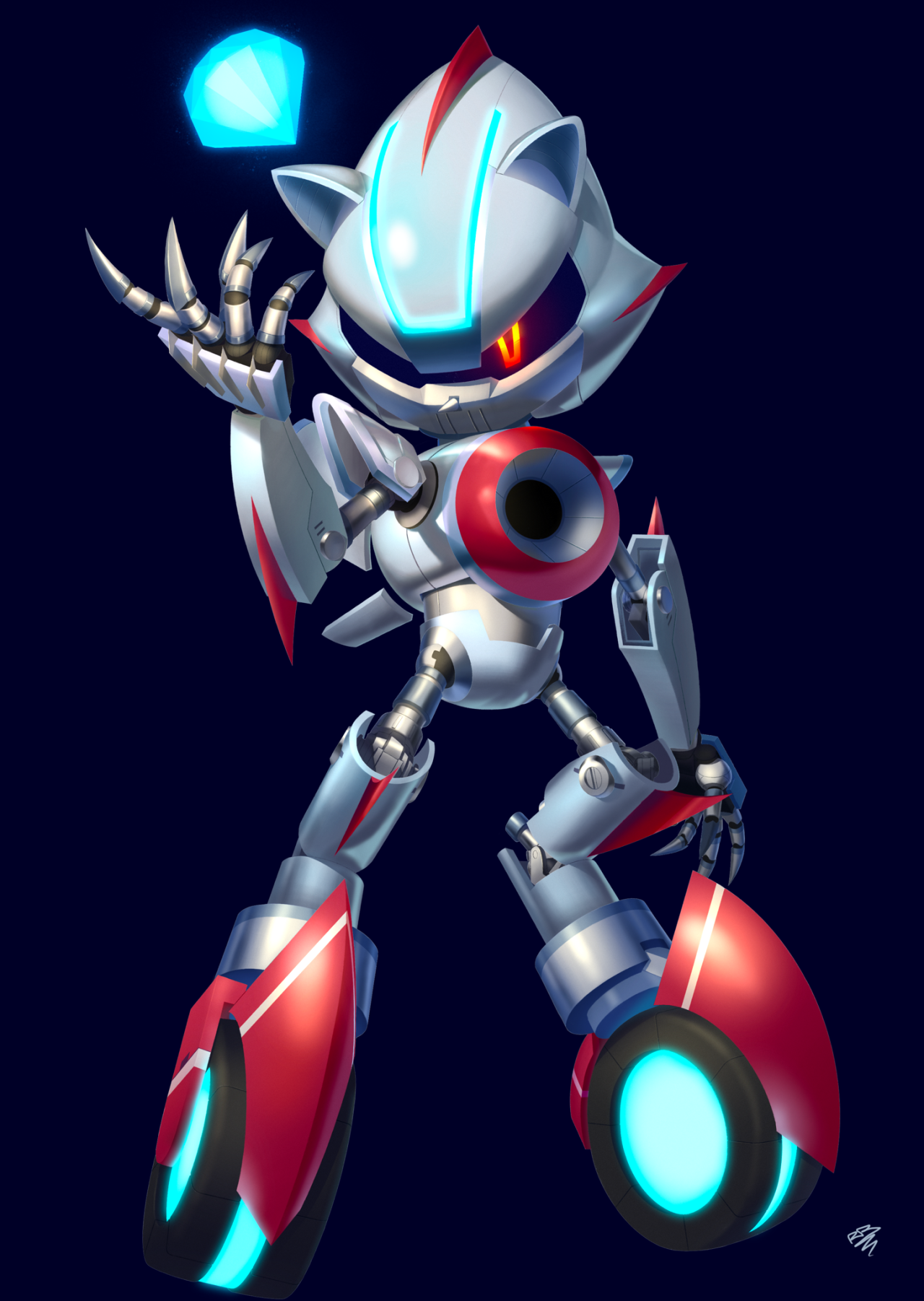 Meet the new Metal Sonic Model X! (artwork and redesign made by SD