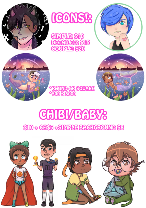 nevermoree-the-raven: Hi! I added some things to my commissions! ♥ and changed the prices bec