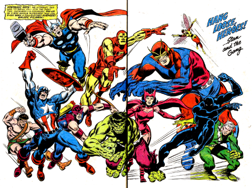 ungoliantschilde:Avengers Annual, Vol. 1 # 02 Pages 26-27, illustrated in Pencil by John Buscema, wi