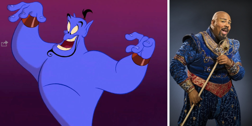 carrioncoyote:  frostbackcat:  typette:  popculturebrain:  New Images: Disney’s ‘Aladdin’ on Broadway vs the movie characters | BuzzFeed  oh my god it looks so great why can’t I live in New York boo hoo hoo  I WANNA SEE IT  MEE TOOOOO ahhh