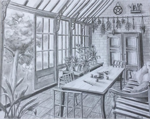 wheelchairwitch: My Witch Cottage Series I wanted to show you guys some more of my art. I just finis