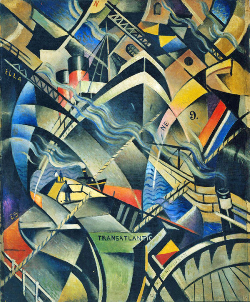 igormag:Christopher Richard Wynne Nevinson (1889-1946), The Arrival, 1913.oil on canvas, 762 x 635 m