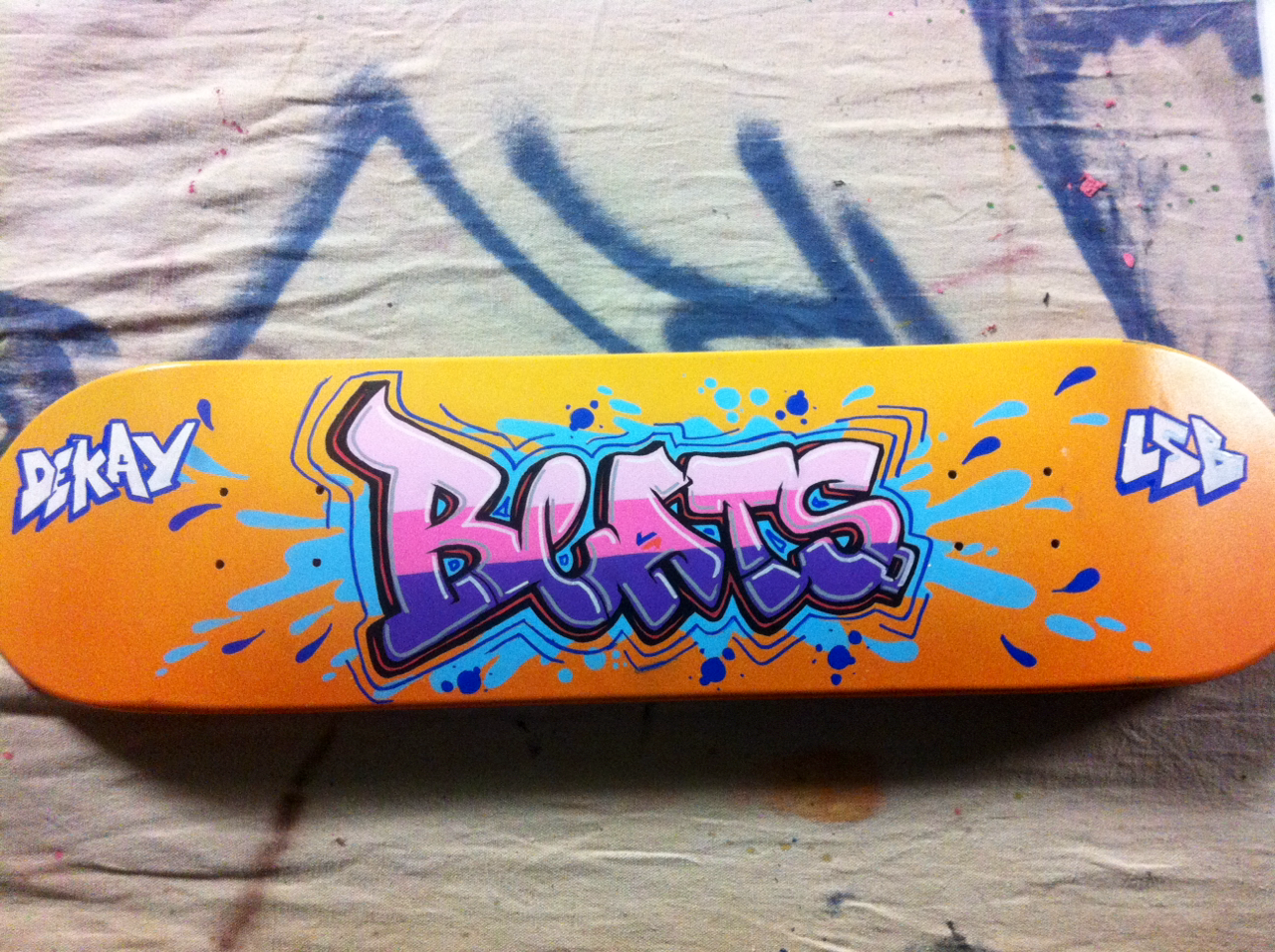 Painted this skateboard deck which was on display at Warringah Art Exhibition a few