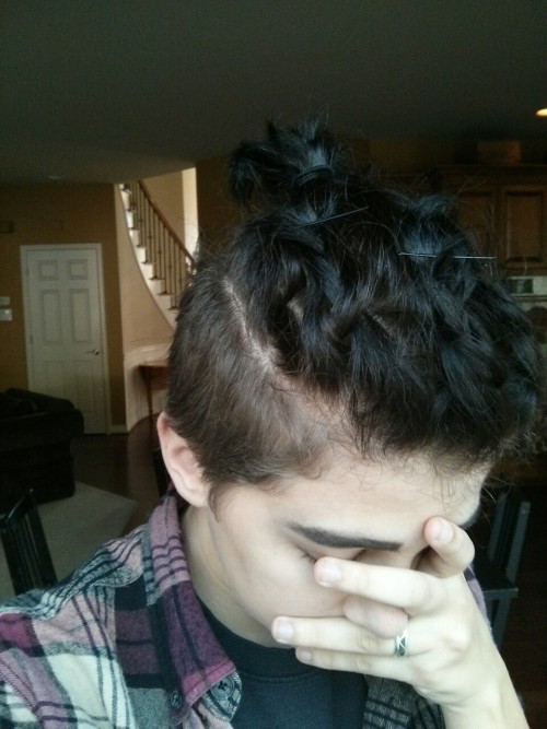 orcaking:  Today is so weird but I braided my hair?