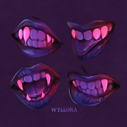 wyllora:First day of Vamptober- Fangs Out! happy spooky season everyone!