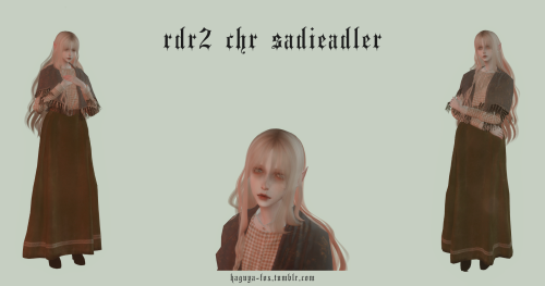  ✟ RDR2 ✟ sadieadler✟  mesh be from RDR2✟ hq  compatible✟ custom thumbnail✟ please do not re-upload 