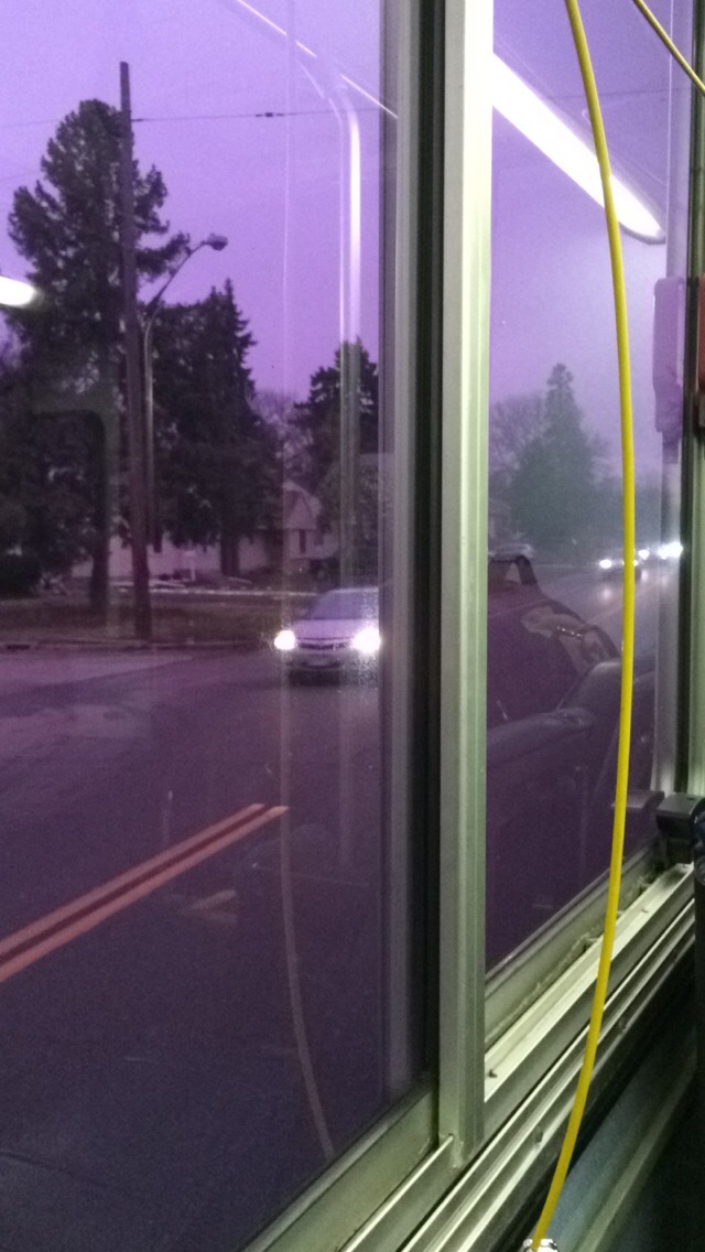 commonish:  the sky was purple this morning?