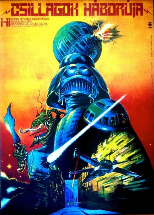 Vintage Hungarian Star Wars posters by Tibor Helényi.