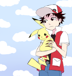 sarahdeluu: Red with his pikachu