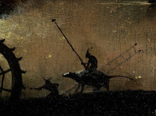 enodio:blackpaint20:Hieronymus Bosch, The Garden of Earthly Delights Right Panel, Dating from betwee