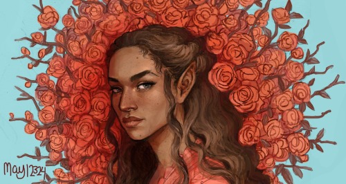 may12324:may12324:Feyre Archeron, dressed in the clothes of the Night Court (or my depiction of them