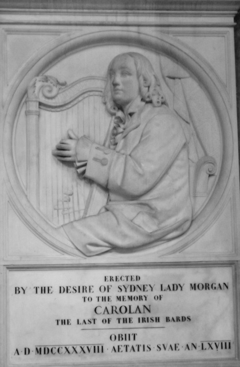 Memorial to “Carolan the Last of the Irish Bards,” St. Patricks Cathedral (Church of Ireland), Dubli