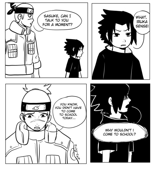 inky-cap:the day after this was a request for @sasukesbestie who wanted to see some Iruka and Sasuke