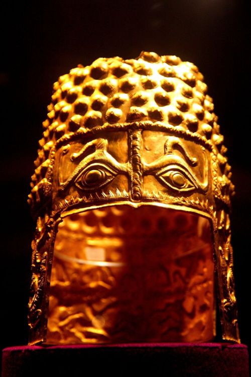 Golden Helmet of Coţofeneşti. Almost a kilogram heavy Geto-Dacian helmet. About 2400 years old.