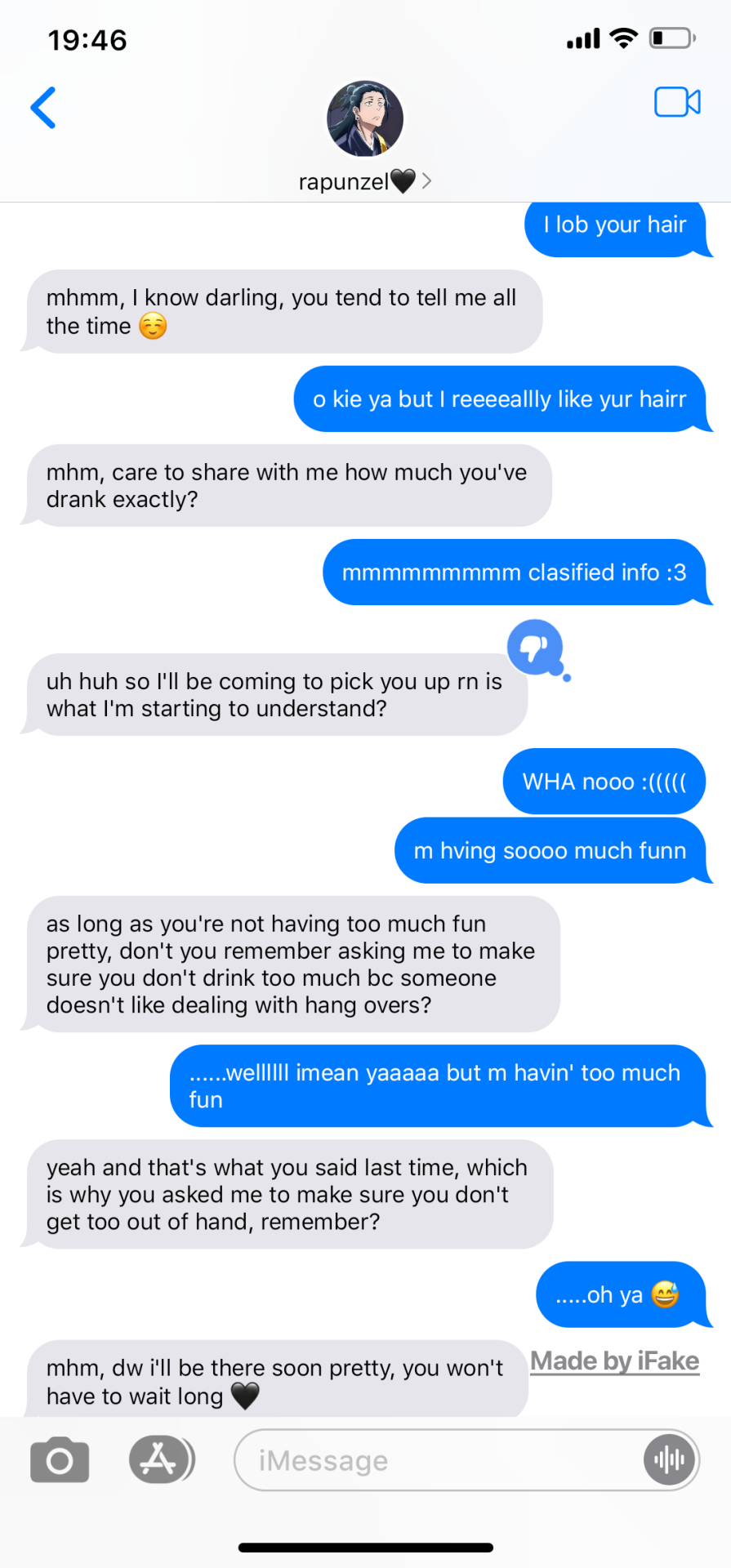 TEXTING THEM WHILE DRUNK