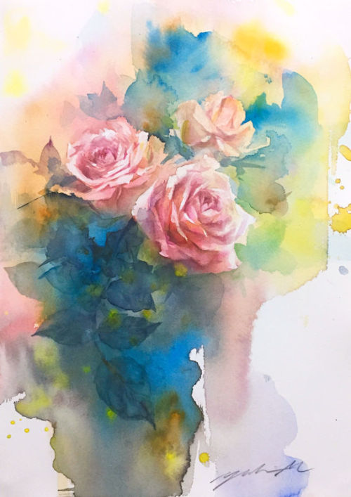 星占い(horoscope) Nob.17.2017 watercolor size:242*333mm (F4) paper:water ford white (細目・300g/m2)