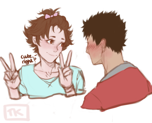 toykawa:it’s my birthday so i indulged in some self serving sketches incl. oikawa’s hair adventure