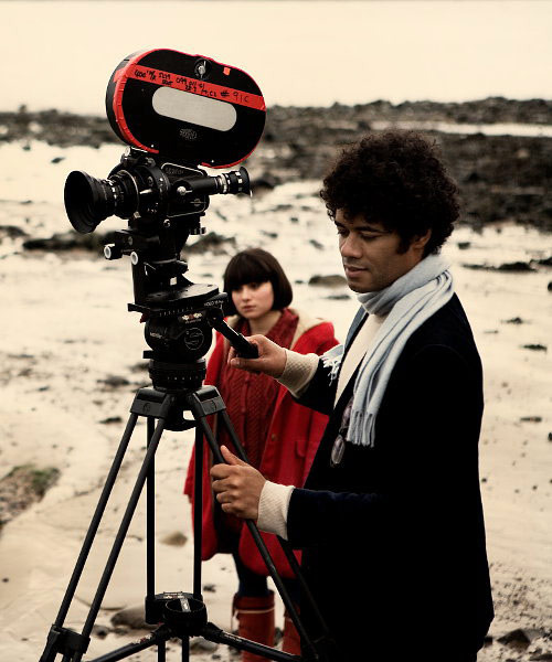 auteurstearoom: Yasmin Paige and Director Richard Ayoade on location during the making of Submarine.